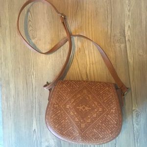 Aztec faux leather crossbody bag